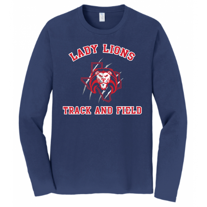 Unisex Navy Lady Lions T&F LS