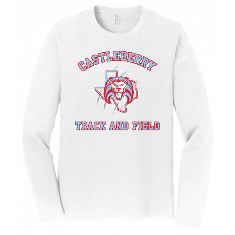Unisex White T&F LS