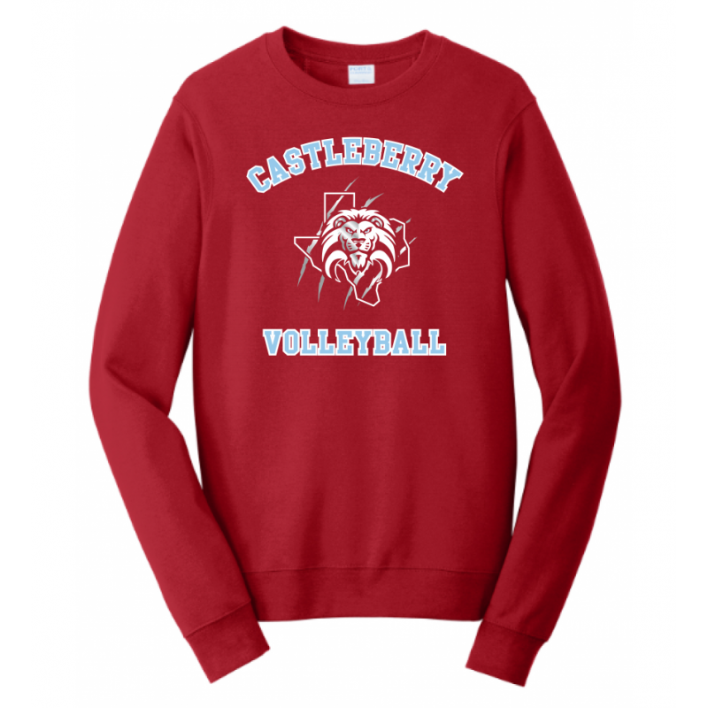 Unisex Red Volleyball Sweatshirt