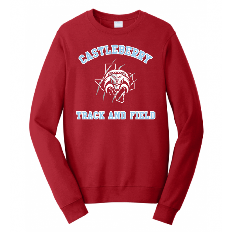 Unisex Red T&F  Sweatshirt