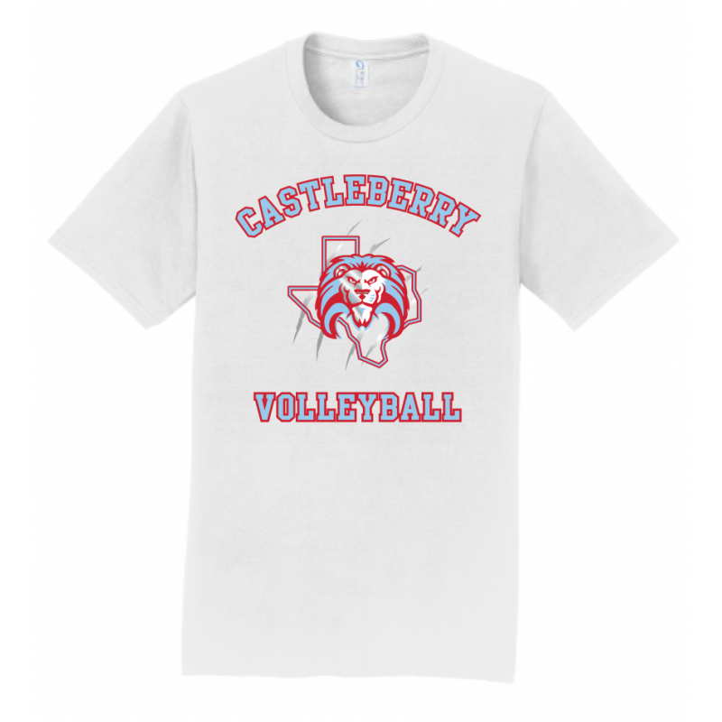 Men's White Volleyball Tee