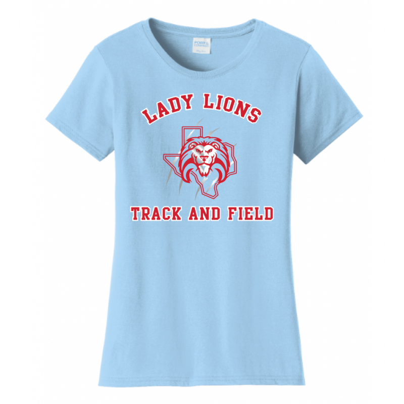 Women's Light Blue Lady Lions T&F Tee