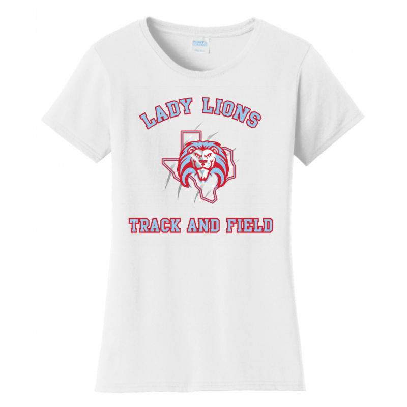 Women's White Lady Lions T&F Tee