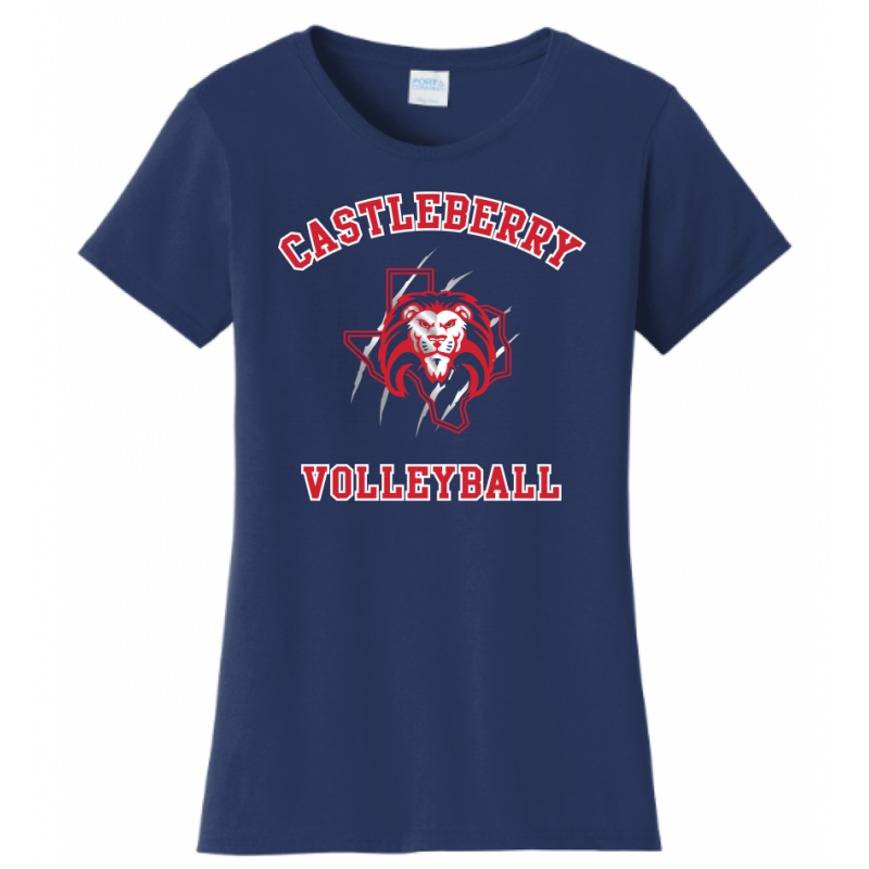 Women's Navy Volleyball Tee