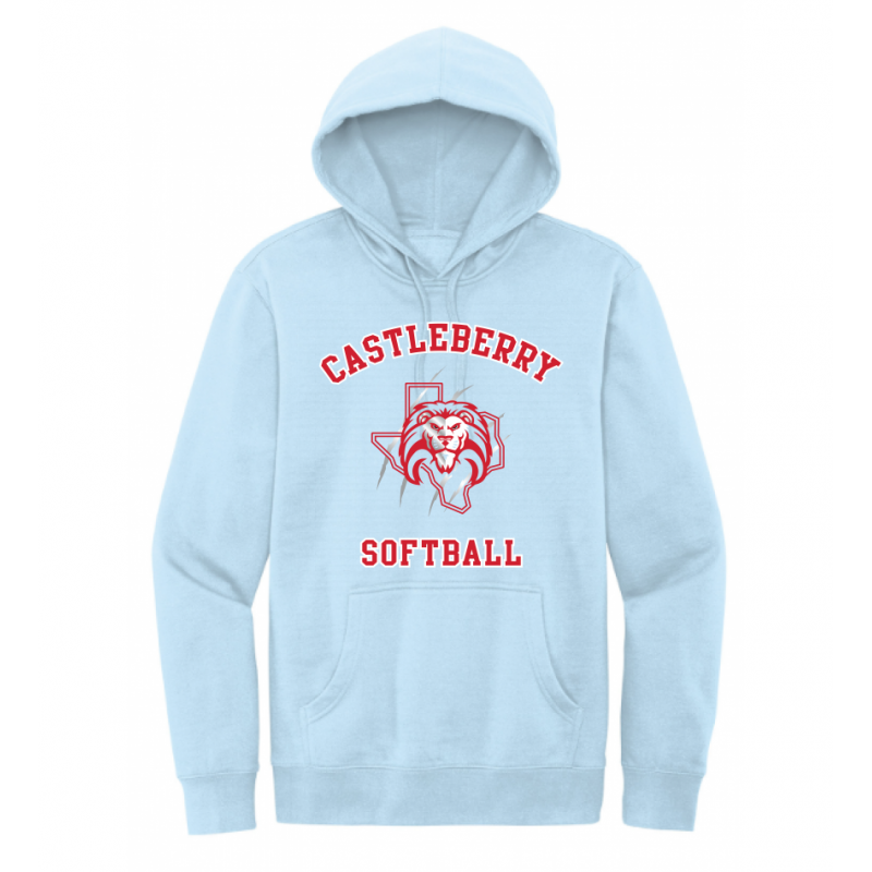 Unisex Light Blue Softball Hoodie