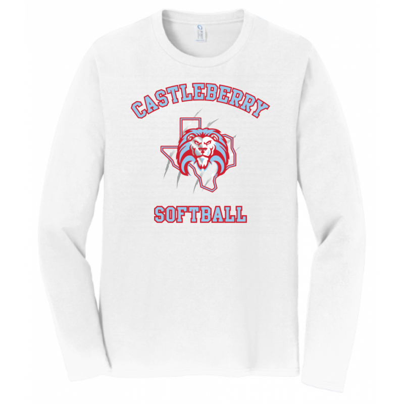 Unisex White Softball LS