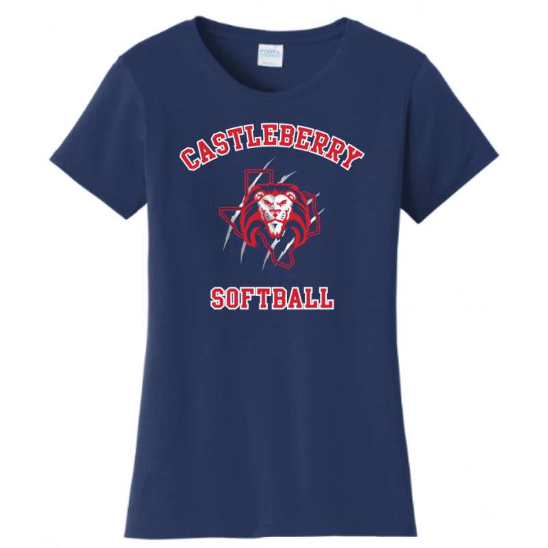 Women's Navy Softball Tee
