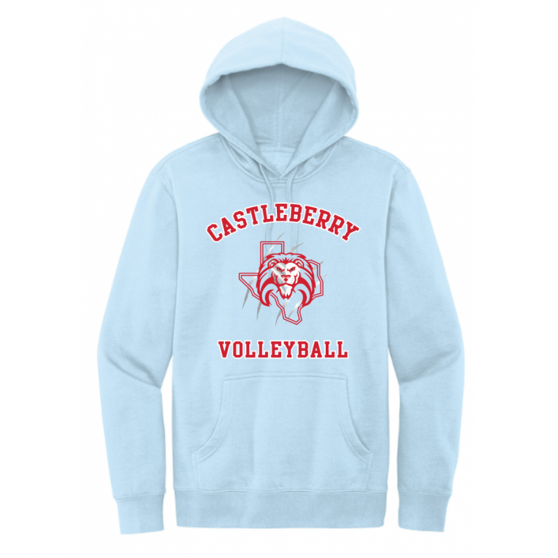 Unisex Light Blue Volleyball  Hoodie