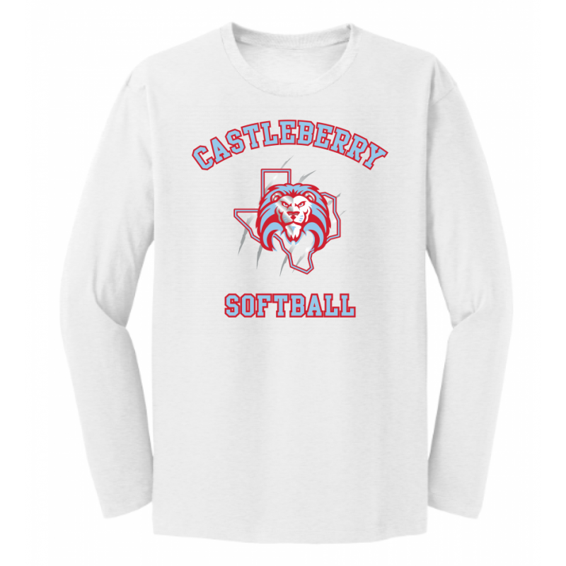 Unisex White Softball LS