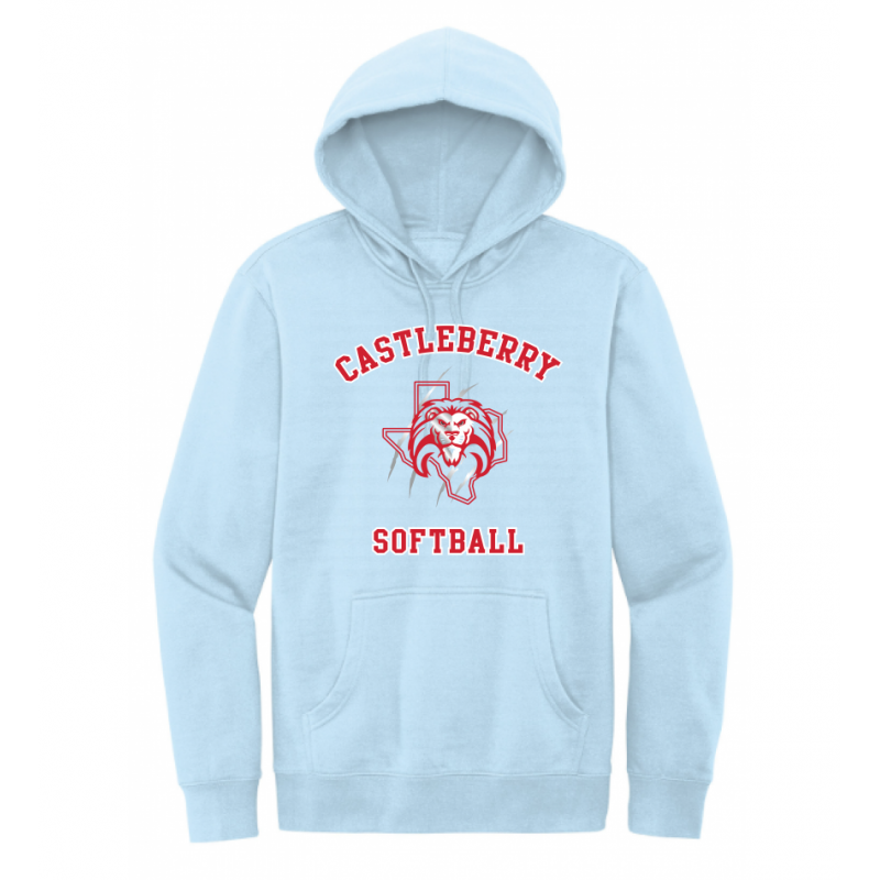 Unisex Light Blue Softball Hoodie