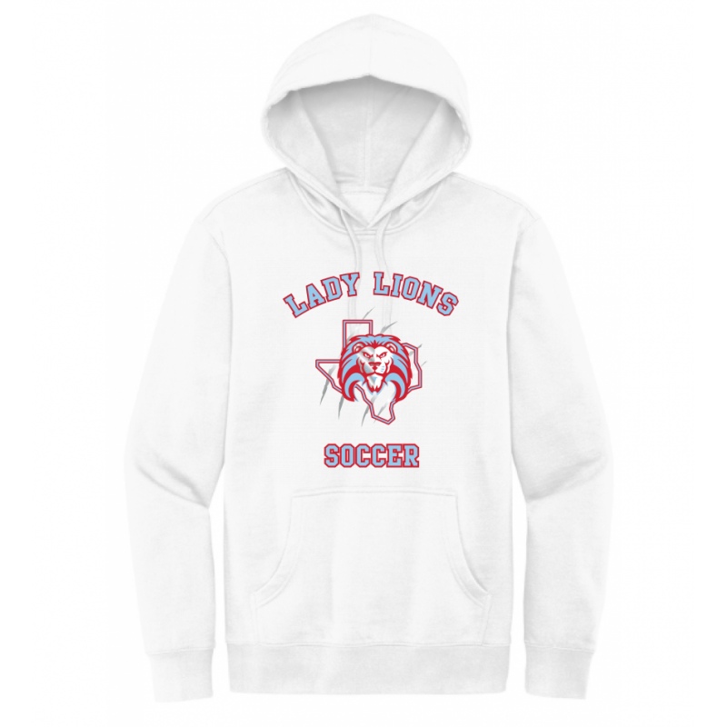 Unisex White Lady Lions Soccer Hoodie