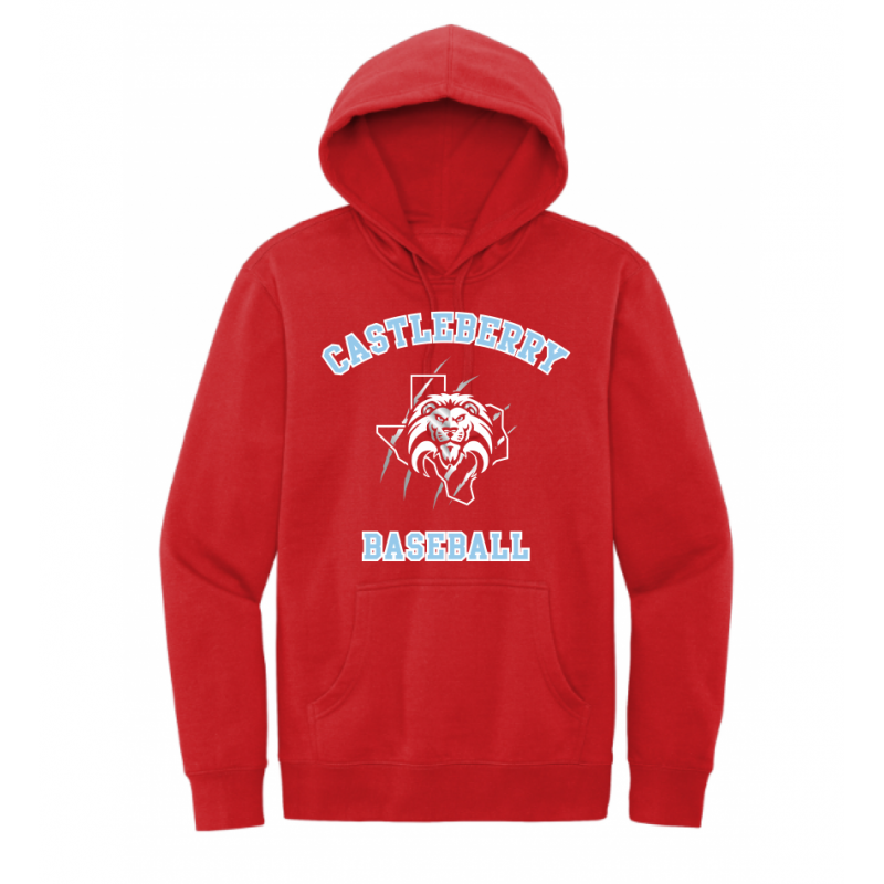 Unisex Red Baseball Hoodie