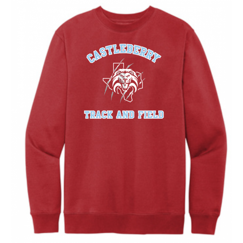 Unisex Red T&F  Sweatshirt