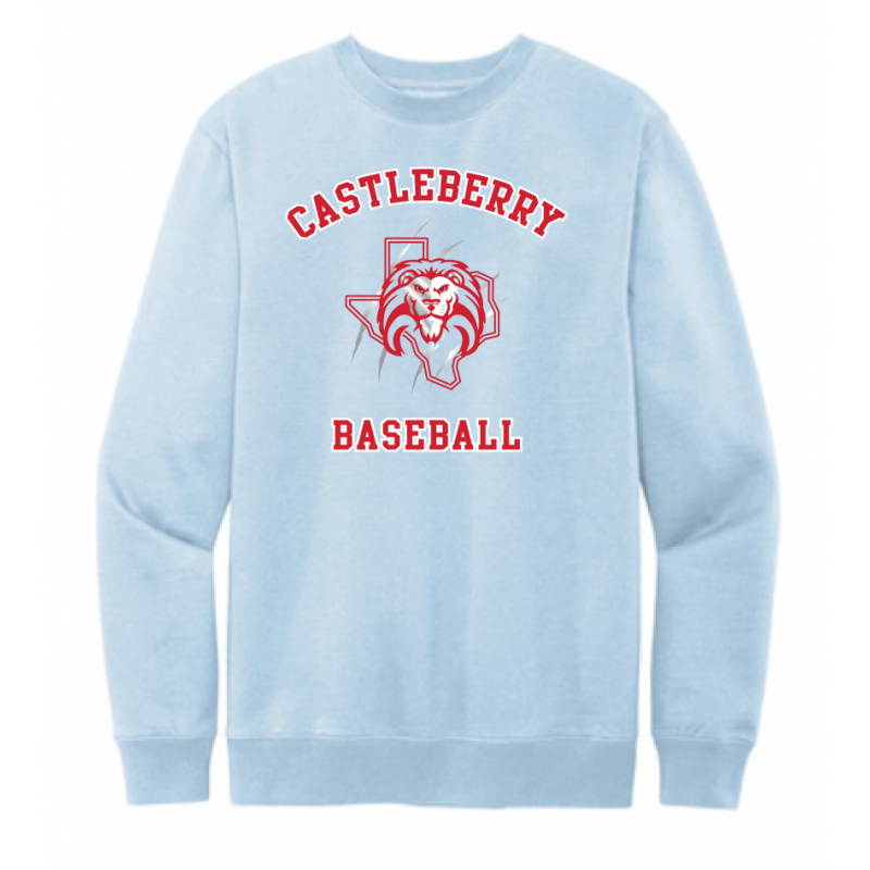 Unisex Light Blue Baseball Sweatshirt