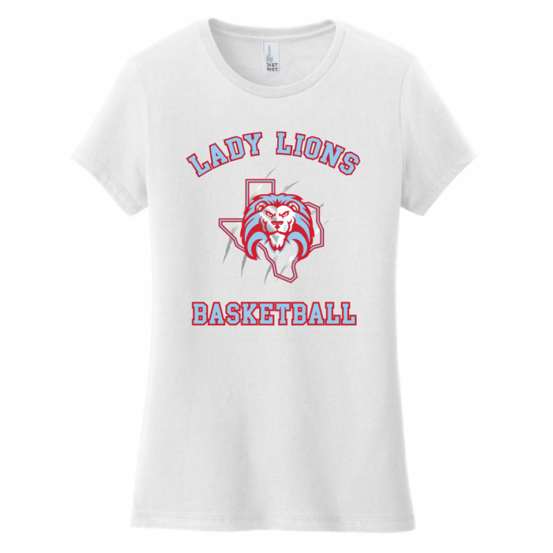 Women's White Lady Lions Basketball Tee