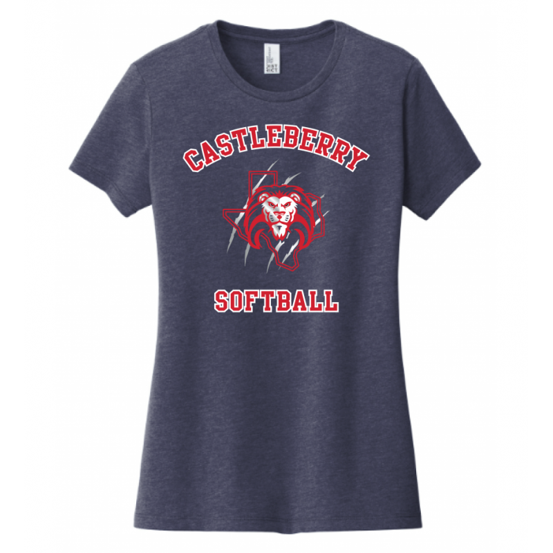 Women's Navy Softball Tee