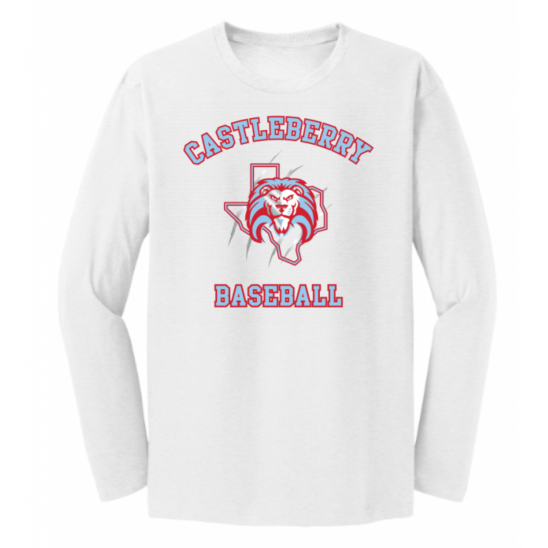 Unisex White Baseball LS