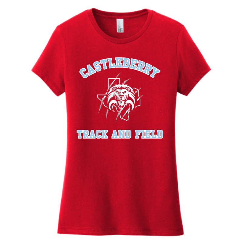 Women's Red T&F Tee