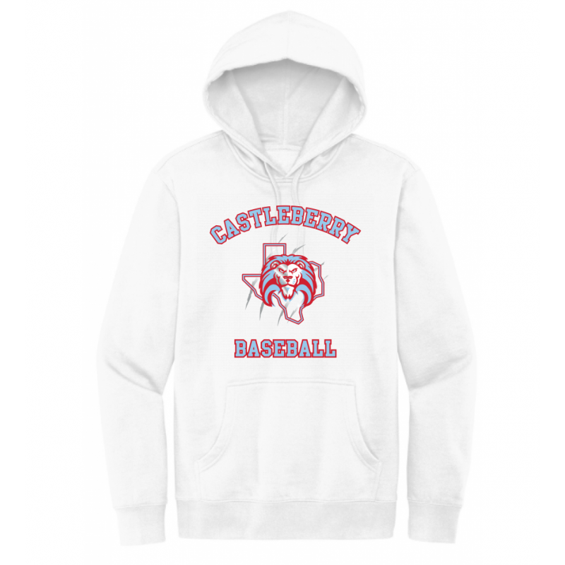 Unisex White Baseball Hoodie