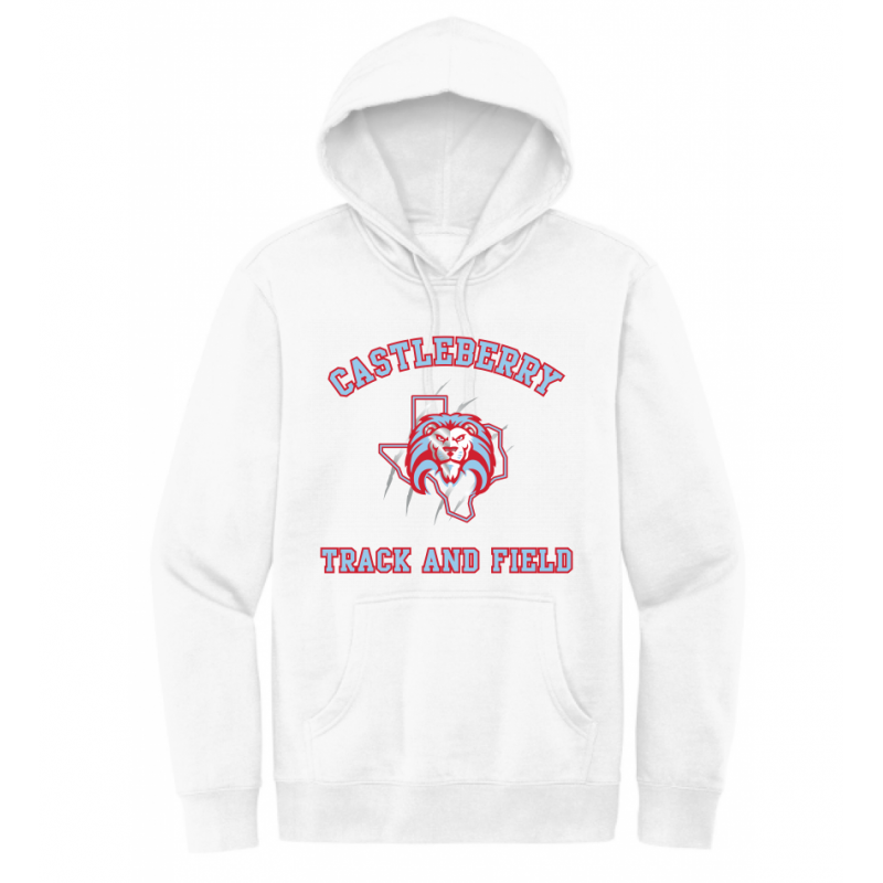 Unisex White T&F Hoodie
