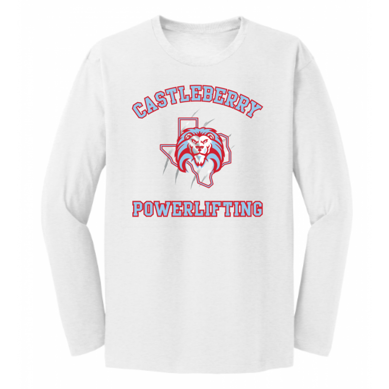 Unisex White Powerlifting LS