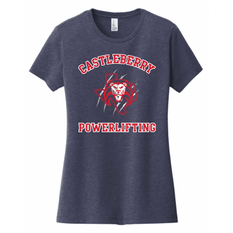 Women's Navy Powerlifting Tee