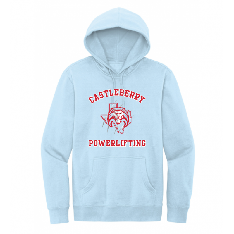 Unisex Light Blue Powerlifting Hoodie
