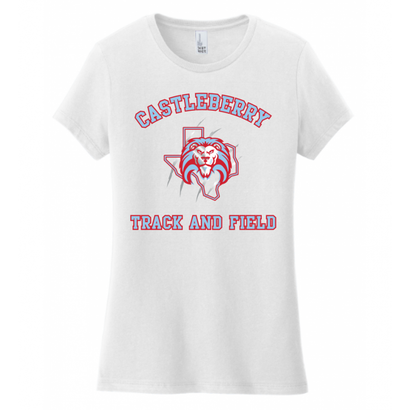 Women's White T&F Tee