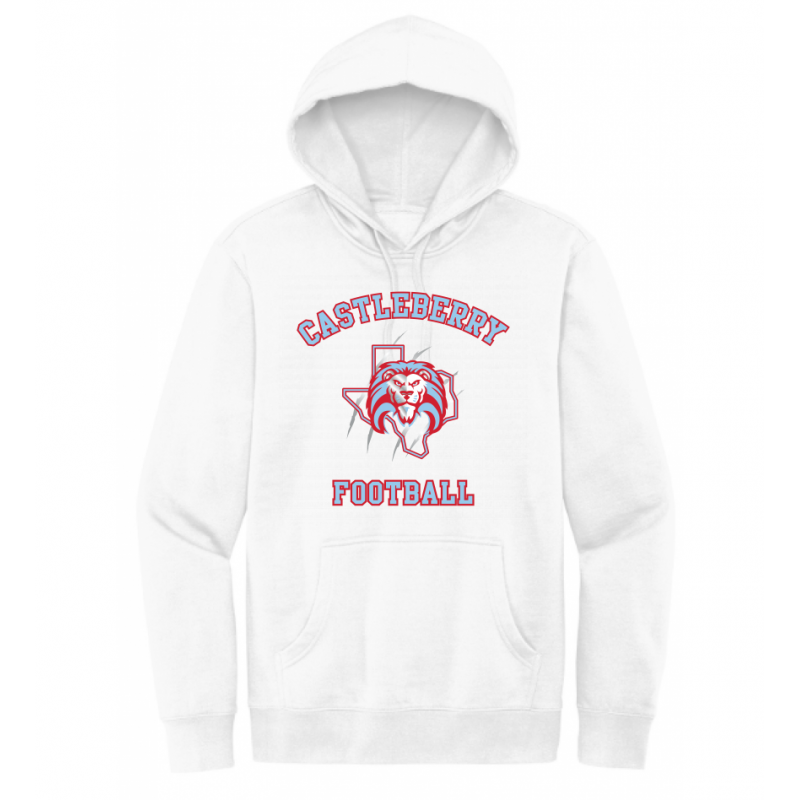 Unisex White Football Hoodie