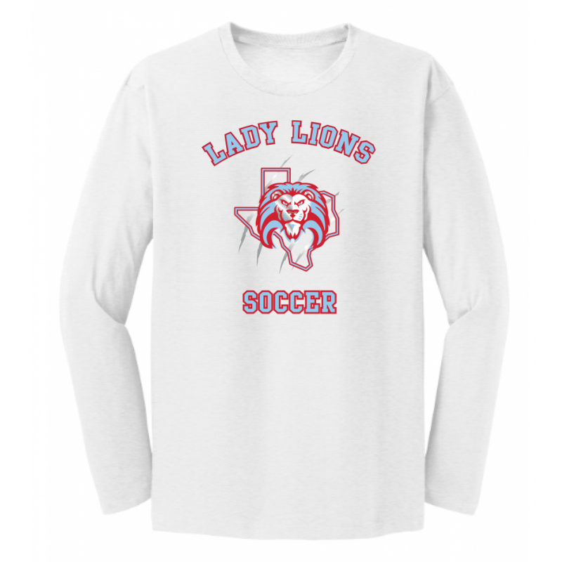 Unisex White Lady Lions Soccer LS