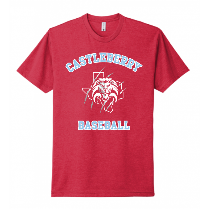 Unisex Red Baseball Tee