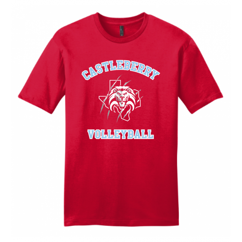 Men's Red Volleyball Tee