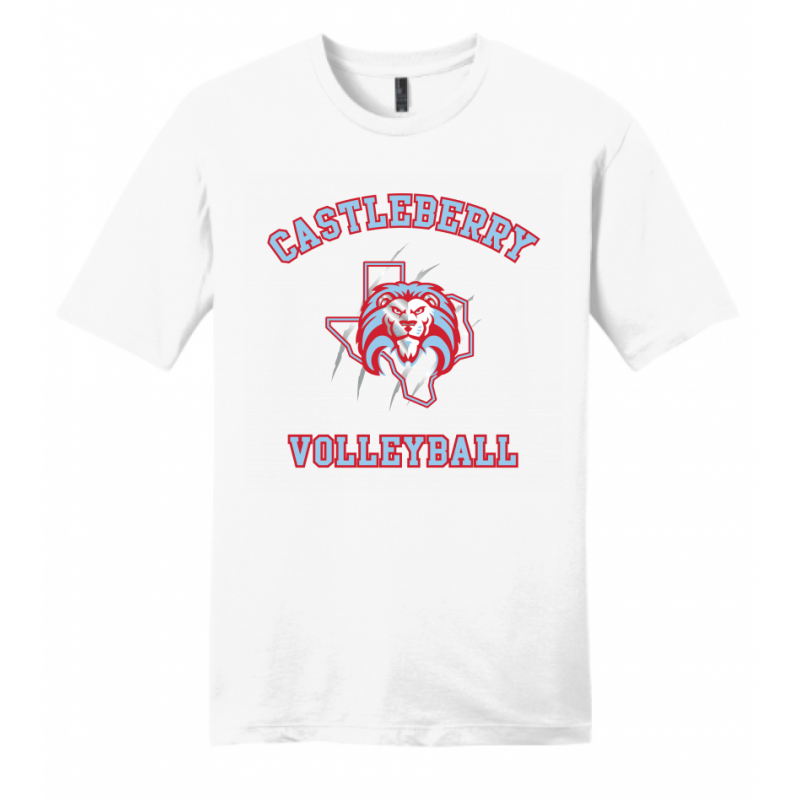 Men's White Volleyball Tee