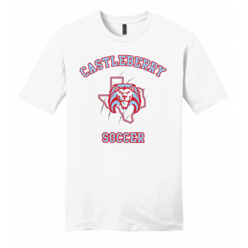 Unisex White Soccer Tee