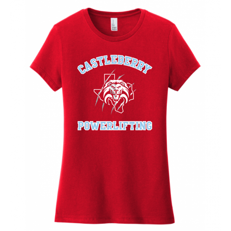 Women's Red Powerlifting Tee