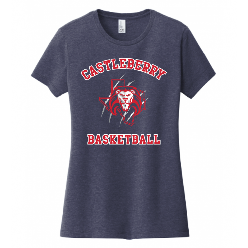 Women's Navy Basketball Tee