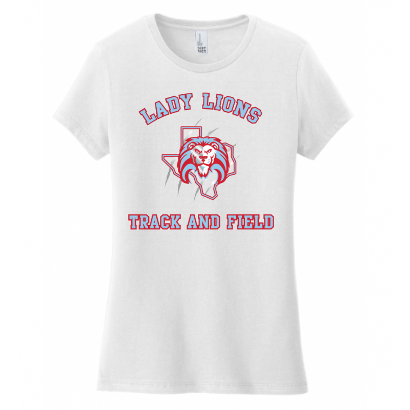 Women's White Lady Lions T&F Tee
