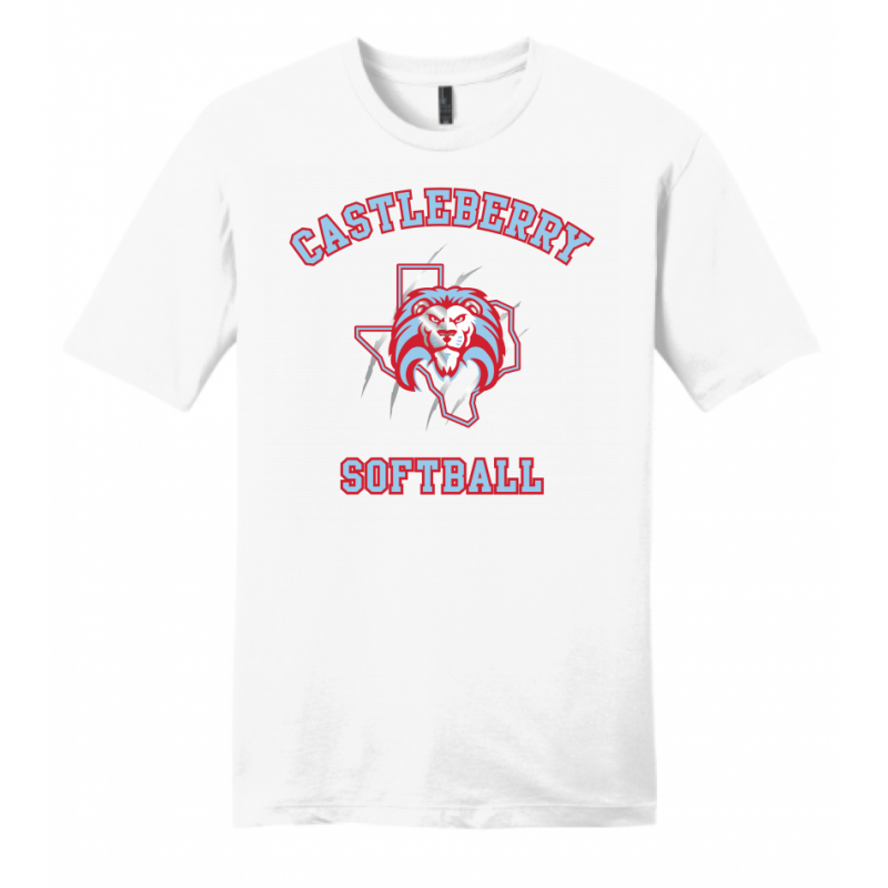 Men's White Softball Tee