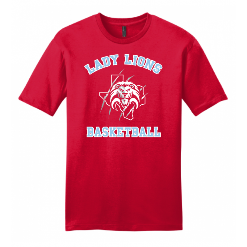 Men's Red Lady Lions Basketball Tee