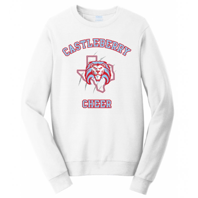 Unisex White Cheer Sweatshirt