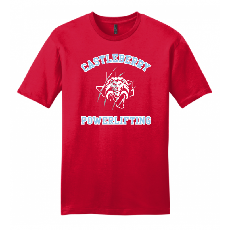 Men's Red Powerlifting Tee