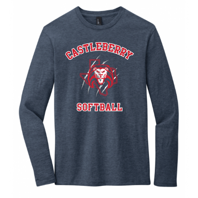 Unisex Navy Softball LS