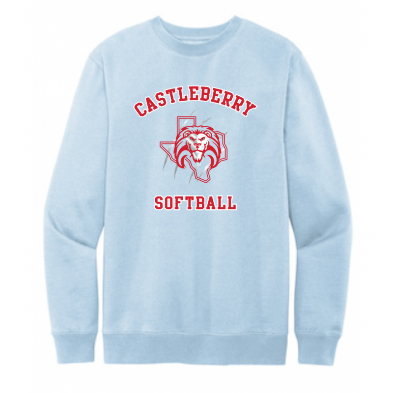 Unisex Light Blue Softball Sweatshirt