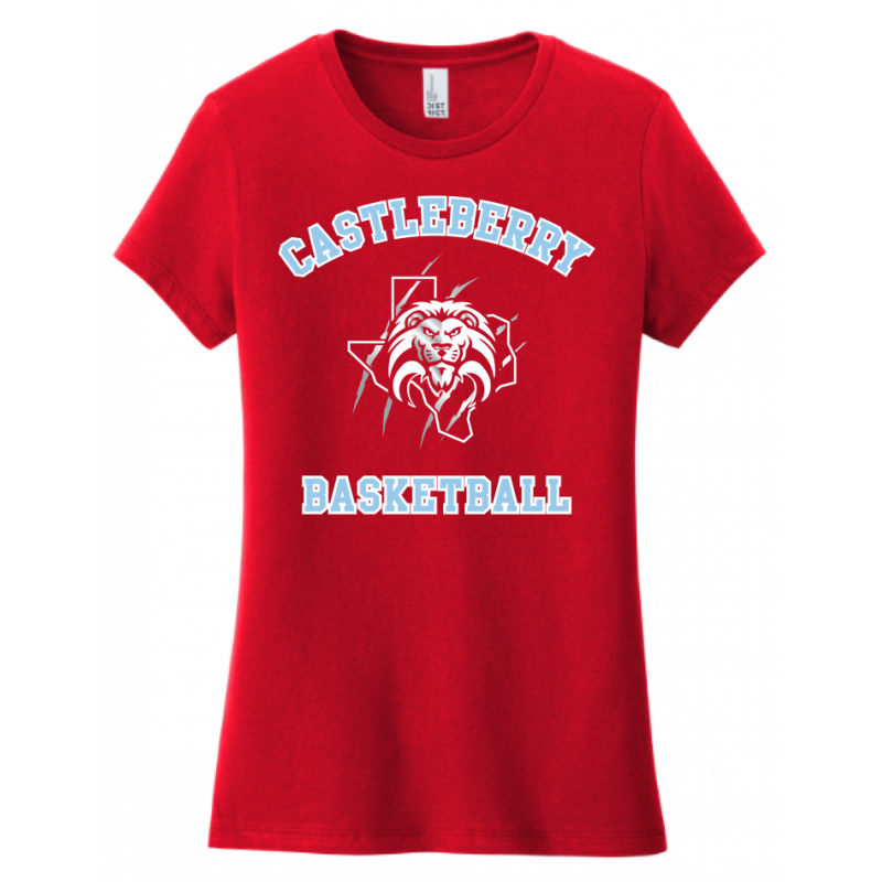 Women's Red Basketball Tee