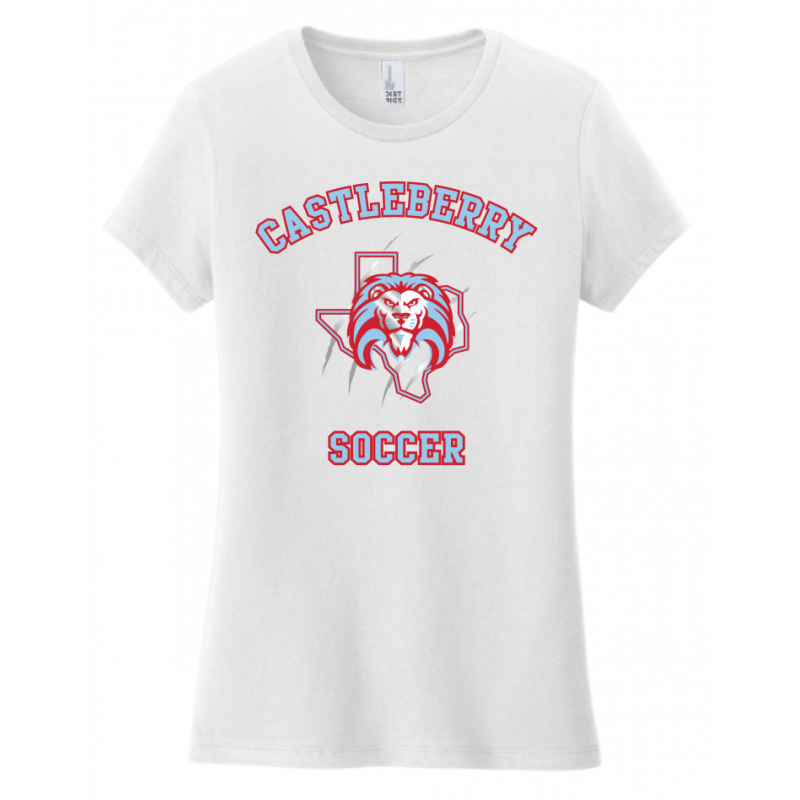 Women's White Soccer Tee