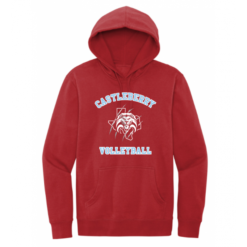 Unisex Red Volleyball Hoodie