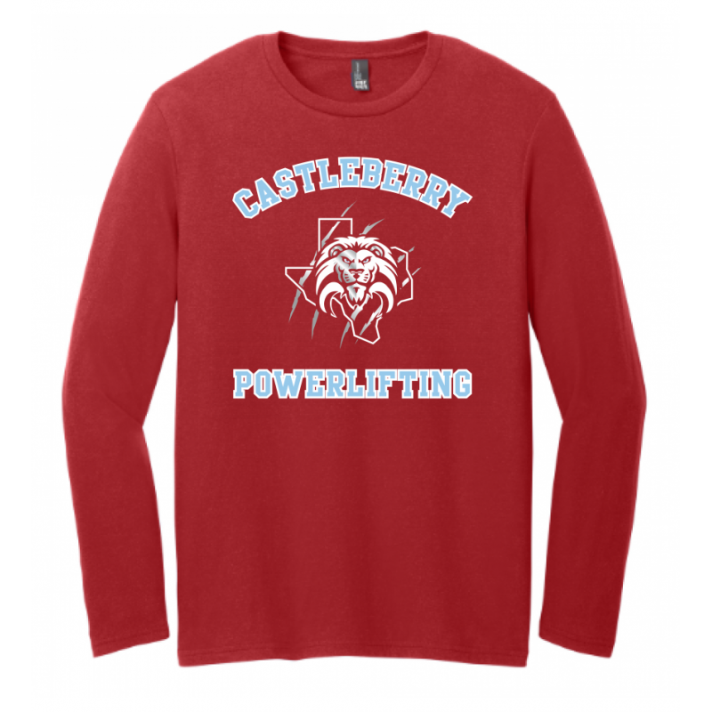 Unisex Red Powerlifting LS