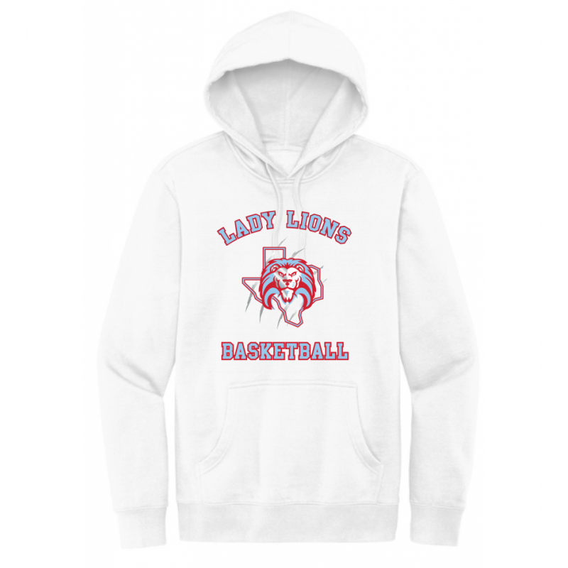 Unisex White Lady Lions Basketball Hoodie