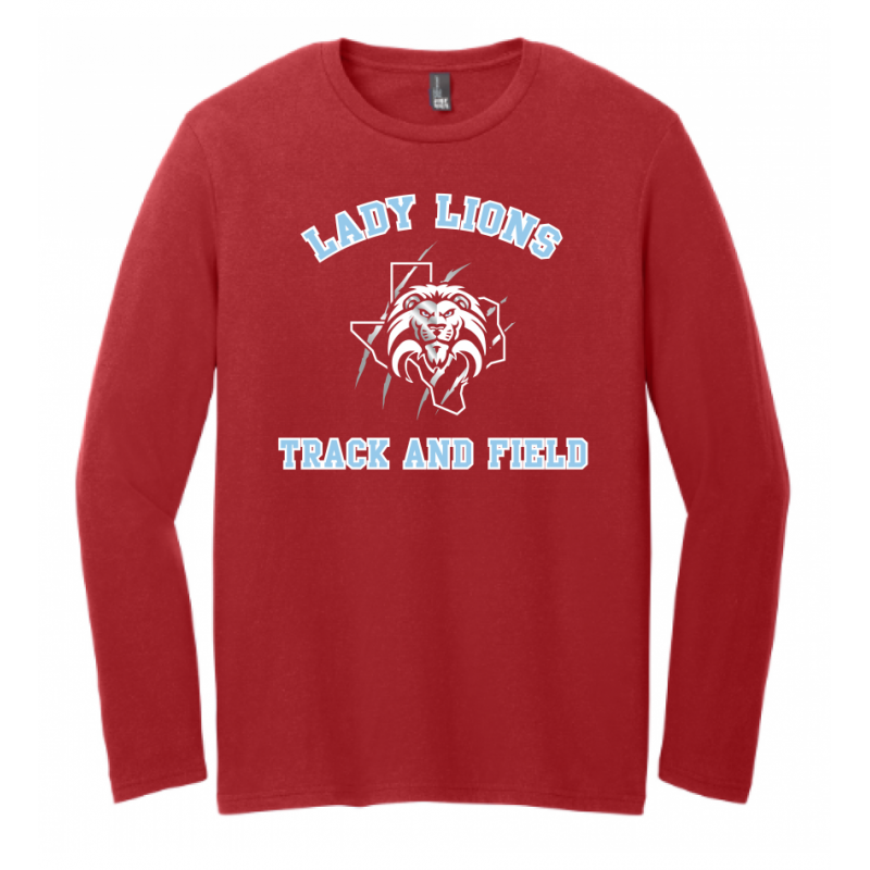 Unisex Red Lady Lions T&F LS