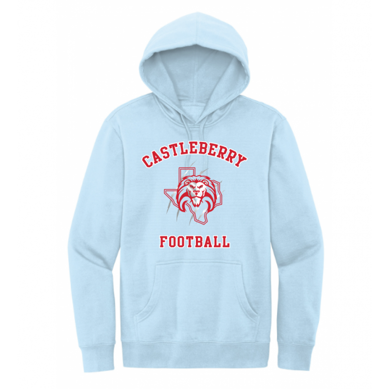 Unisex Light Blue Football Hoodie